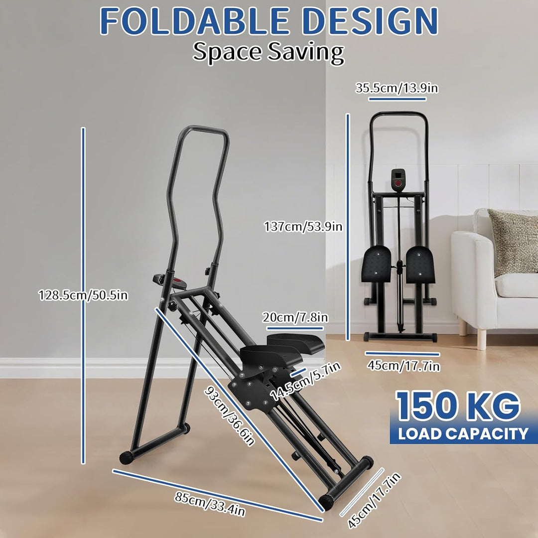 Stair Stepper für Home Gym Übung, Compact Folding Cardio Übung Climber, Verstellbare Lenker & Pedale