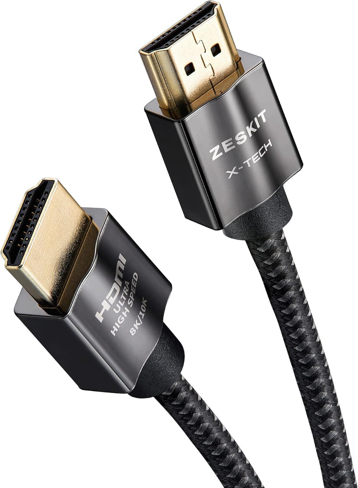 Zeskit X-Tech 48Gbps Ultra High Speed HDMI Kabel 0,5m, 8K60 4K120 144Hz eARC HDR HDCP 2.2 2.3 Kompat