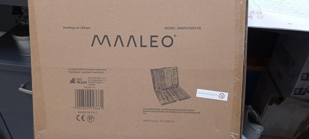 ISO TRADE Komplettes Malset im Koffer für Kinder 168 Einzelteile Mal- und Zeichenzubehör für Anfänge