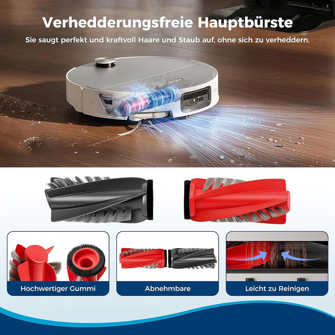 27 Stück Zubehör für Roborock Saros 20 Sonic Saugroboter, mit 2 Hauptbürste, 6 Staubbeutel, 6 Wischp