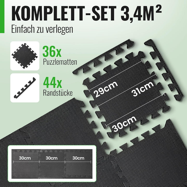 Bodenschutzmatte Sets mit [30x30cm] oder [60x60cm] extra dicke Bodenmatten [20% mehr Schutz] - Rutsc