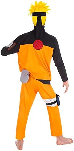 Chaks Naruto-Kostüm für Herren Anime-Kostüm orange-schwarz S