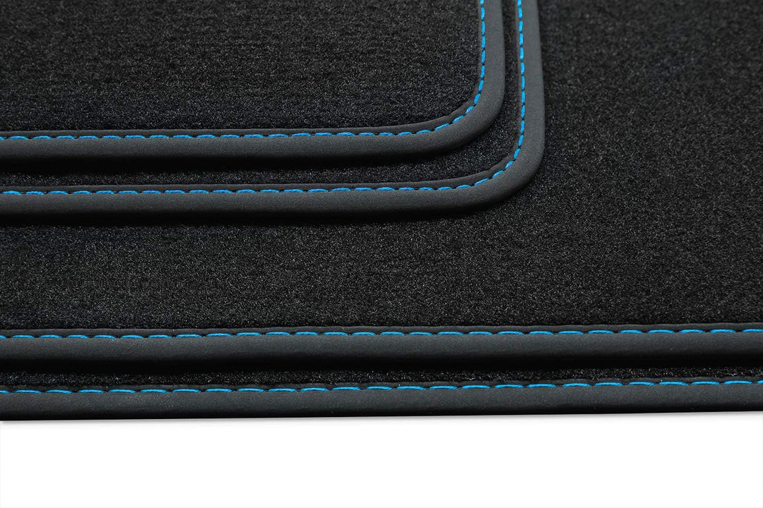 teileplus24 BGF650 Ganzjahres-Fussmatten kompatibel mit BMW i3 I01 2013-2020 Wasserdicht, Naht:Blau,