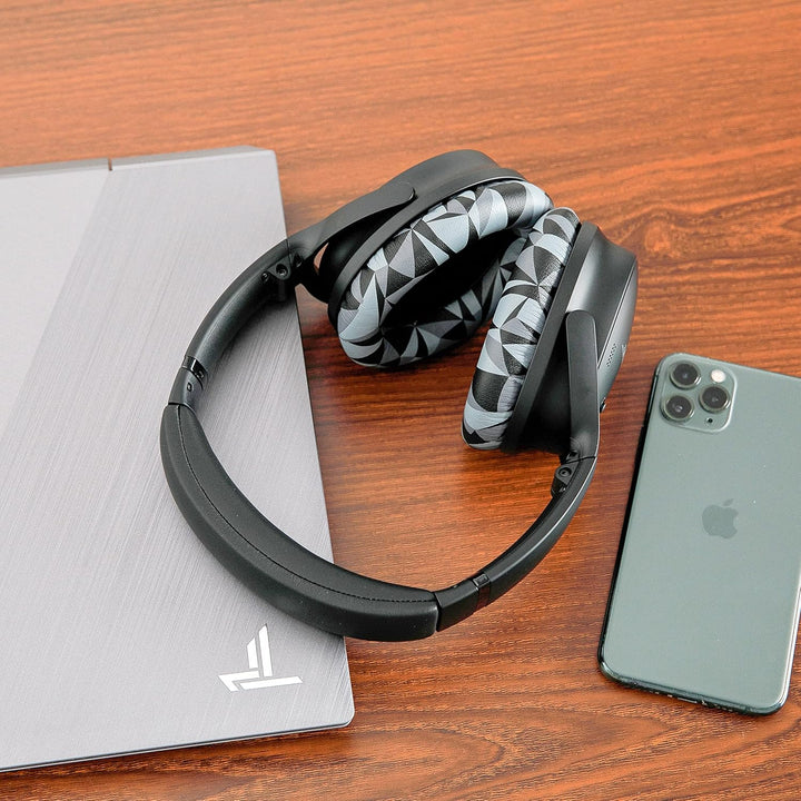 WC Wicked Cushions Extra Dicke Ersatzohrpolster für Bose QC45 (QuietComfort 45) Kopfhörer | (Geo Gra