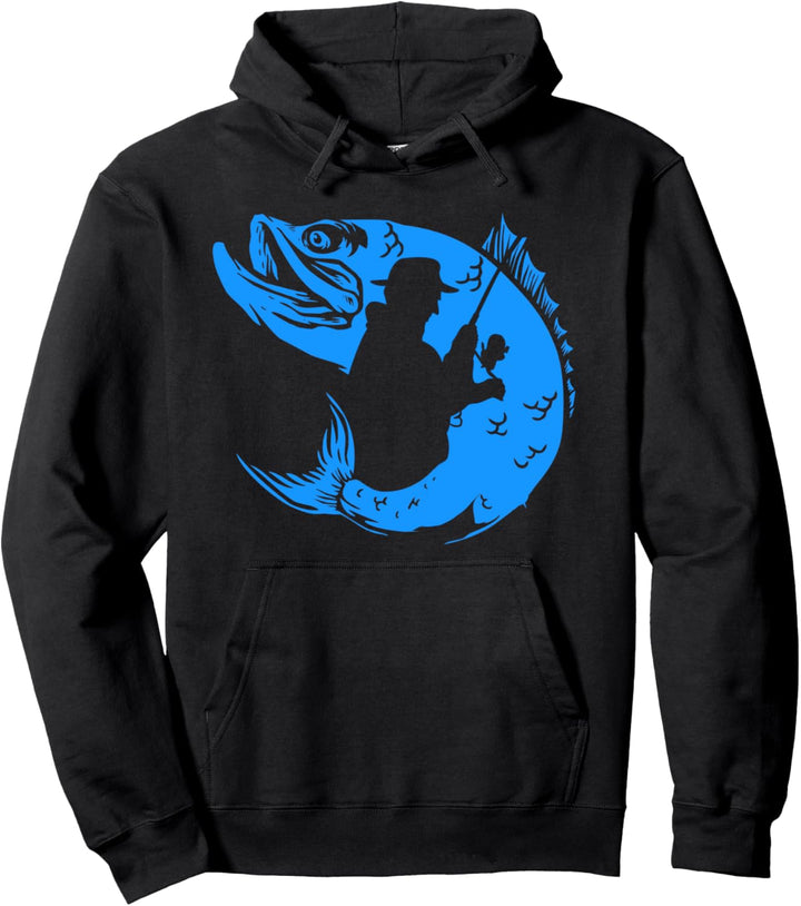 Angler Angelrute Angelausrüstung Angeln Barsch Forelle Pullover Hoodie