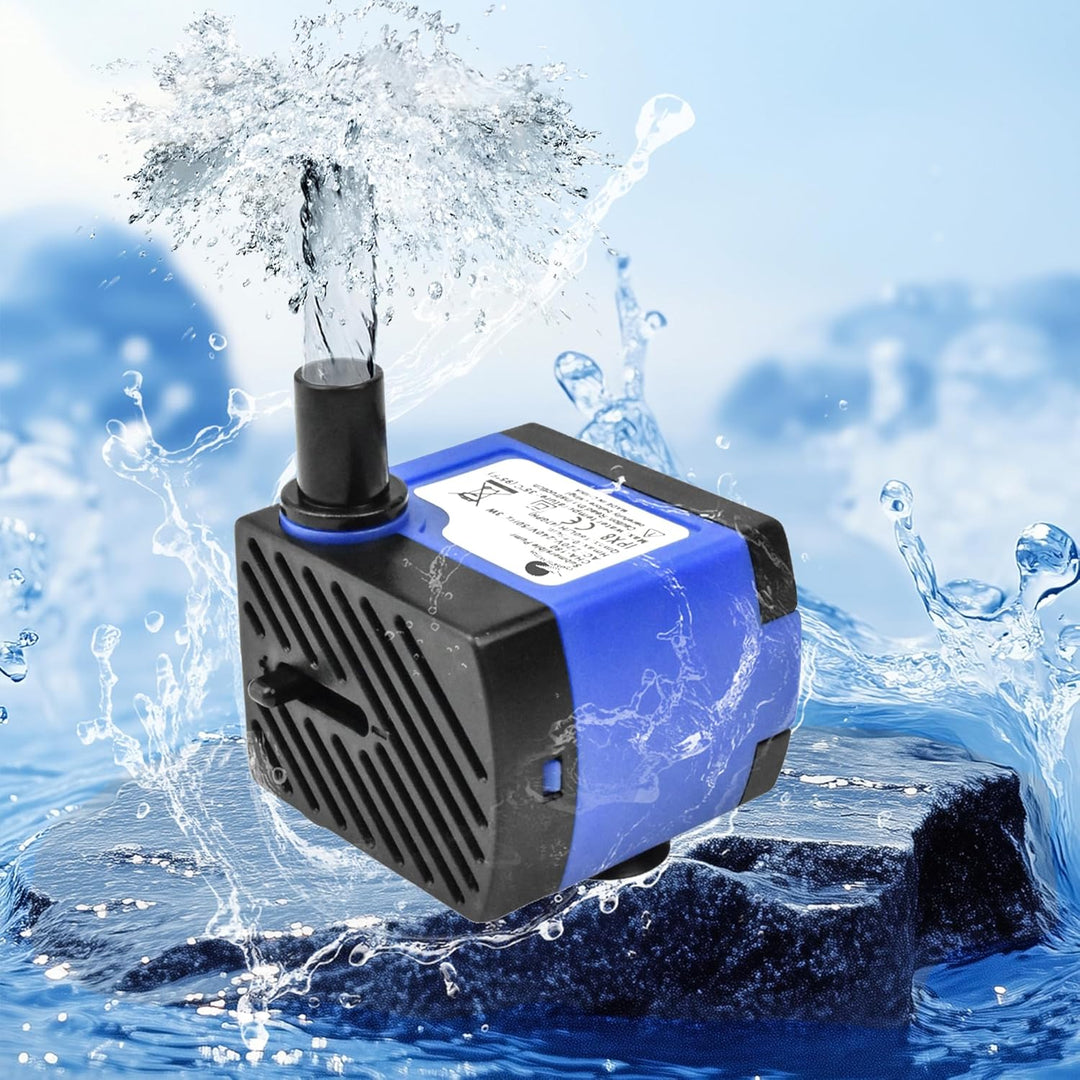CHANCS AC 220V kleine Tauchwasserpumpe 92GPH 5W hoher Aufzug 2.79ft Mini-Brunnenpumpe für Haustierbr