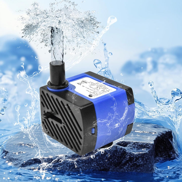 CHANCS AC 220V kleine Tauchwasserpumpe 92GPH 5W hoher Aufzug 2.79ft Mini-Brunnenpumpe für Haustierbr