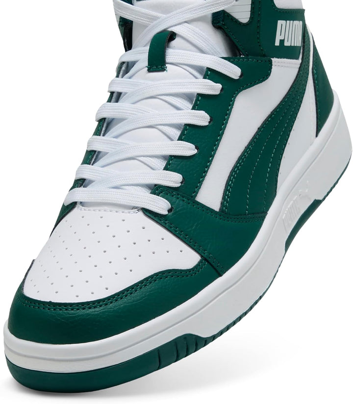 PUMA Unisex Rebound V6 Sneaker 37 EU Puma White Dark Myrtle, 37 EU Puma White Dark Myrtle