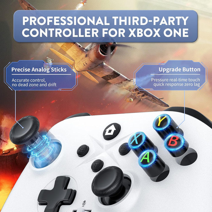Dinosoo Wireless Controller für Xbox Series X|S,Xbox One, PC, 2,4-GHz-Adapter, 1000mAh Akku, Turbo,