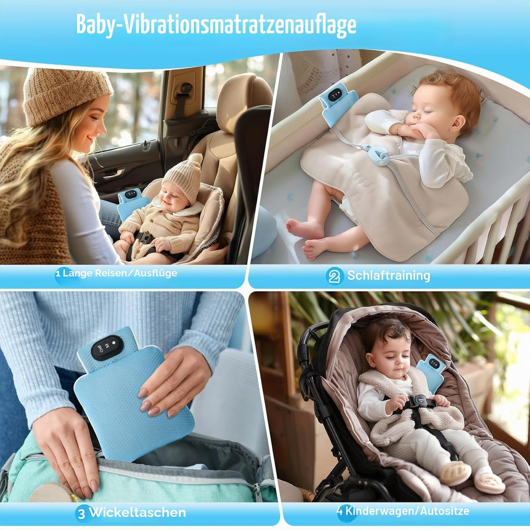 Einschlafhilfe Babys, balnore Tragbare Baby Einschlafhilfen 3 Vibrationsmodi und Intensitäten 90-Min