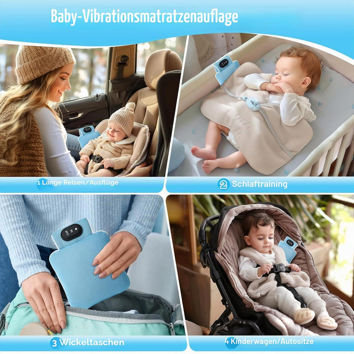 Einschlafhilfe Babys, balnore Tragbare Baby Einschlafhilfen 3 Vibrationsmodi und Intensitäten 90-Min