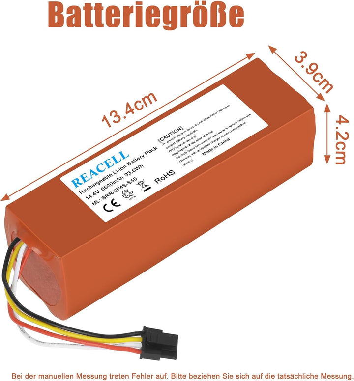 REACELL 14.4V 6500mAh Li-ion Akku für Xiaomi Roborock S5 S50 S6 S7 S5 Max für Mijia Roborock S502-00