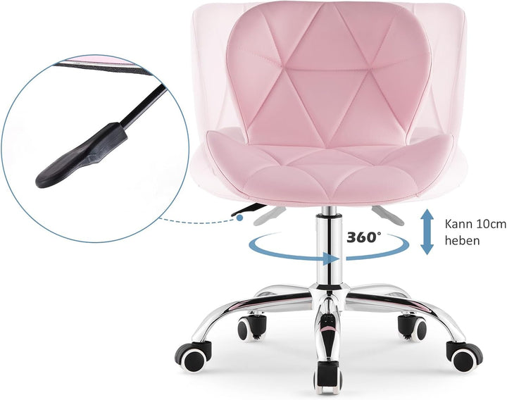 TUKAILAI Bürostuhl Ergonomisch aus Kunstleder, Verstellbar Schreibtischstuhl Drehstuhl Computerstuhl