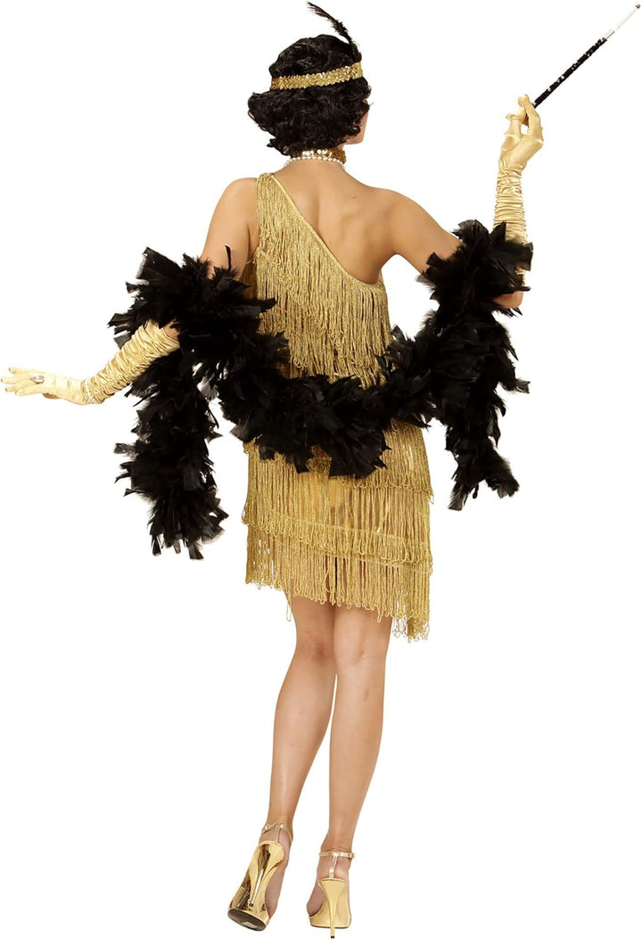 "FLAPPER" (dress, choker, headband with feather) - (L), L