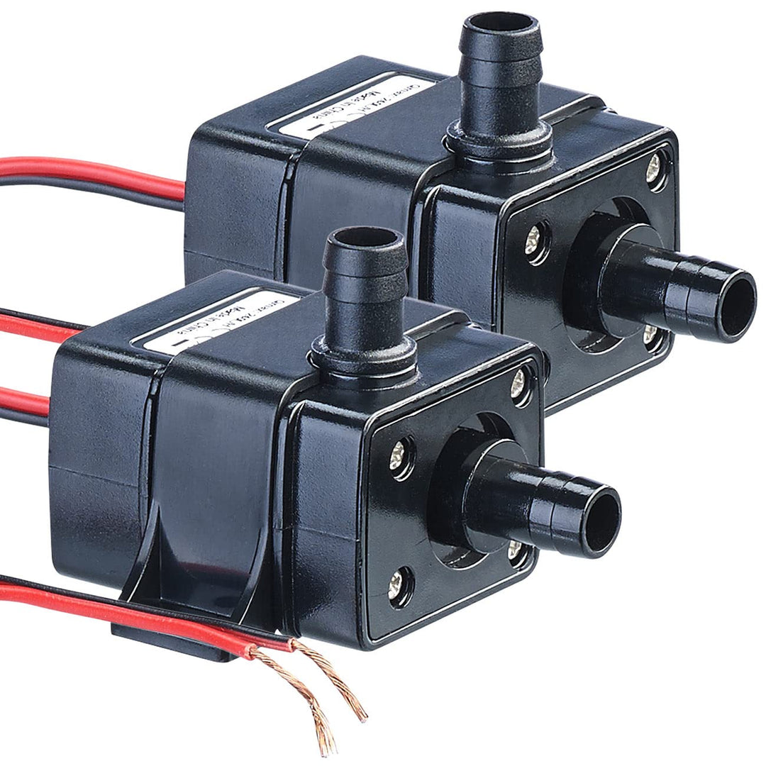 Royal Gardineer Brunnenpumpe: 2er-Set Mini-Wasserpumpen mit 240 l/h Kapazität,Förderhöhe bis 3m,12V
