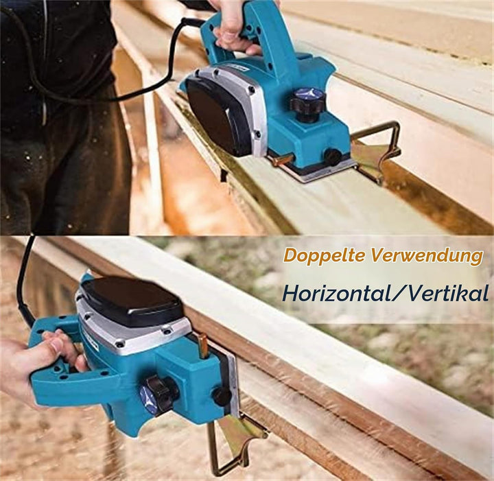 Elektrischer Hobelmaschine Elektrohobel für Holz 800W, Hobelbreite 82mm, Sperrschalter, Holzhobel fü