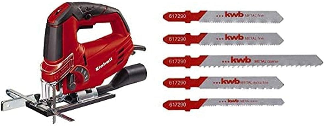 Einhell Stichsäge TC-JS 85 (620 W, max. 85 mm, 45° Schrägschnitt, Hubzahlregelung, 4-Stufen Pendelhu