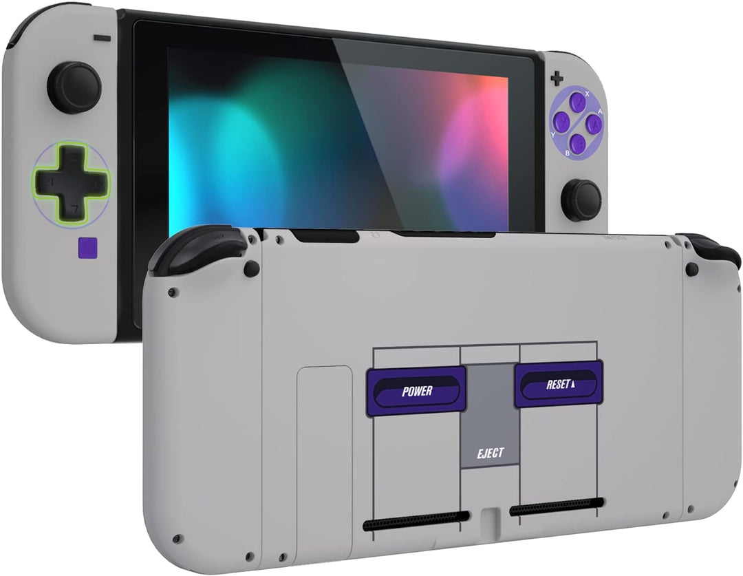 eXtremeRate Voll Hülle für Nintendo Switch Joycon/Konsole, Custom D-Pad Version Case Schutzhülle mit