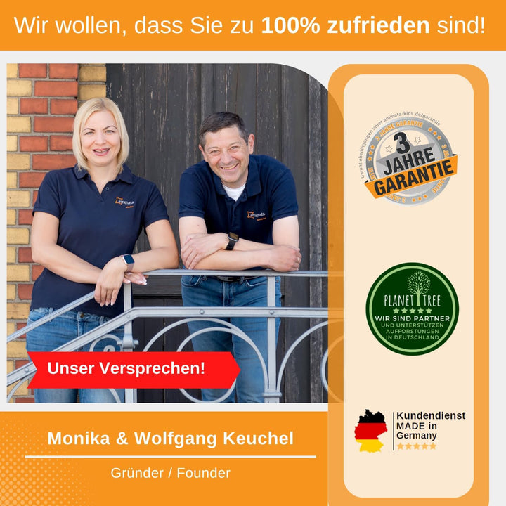 Aminata kids Bettwäsche Lama-Alpaka-Motiv Mädchen 135 x 200 Baumwolle Jugendliche - Teenager - mit R