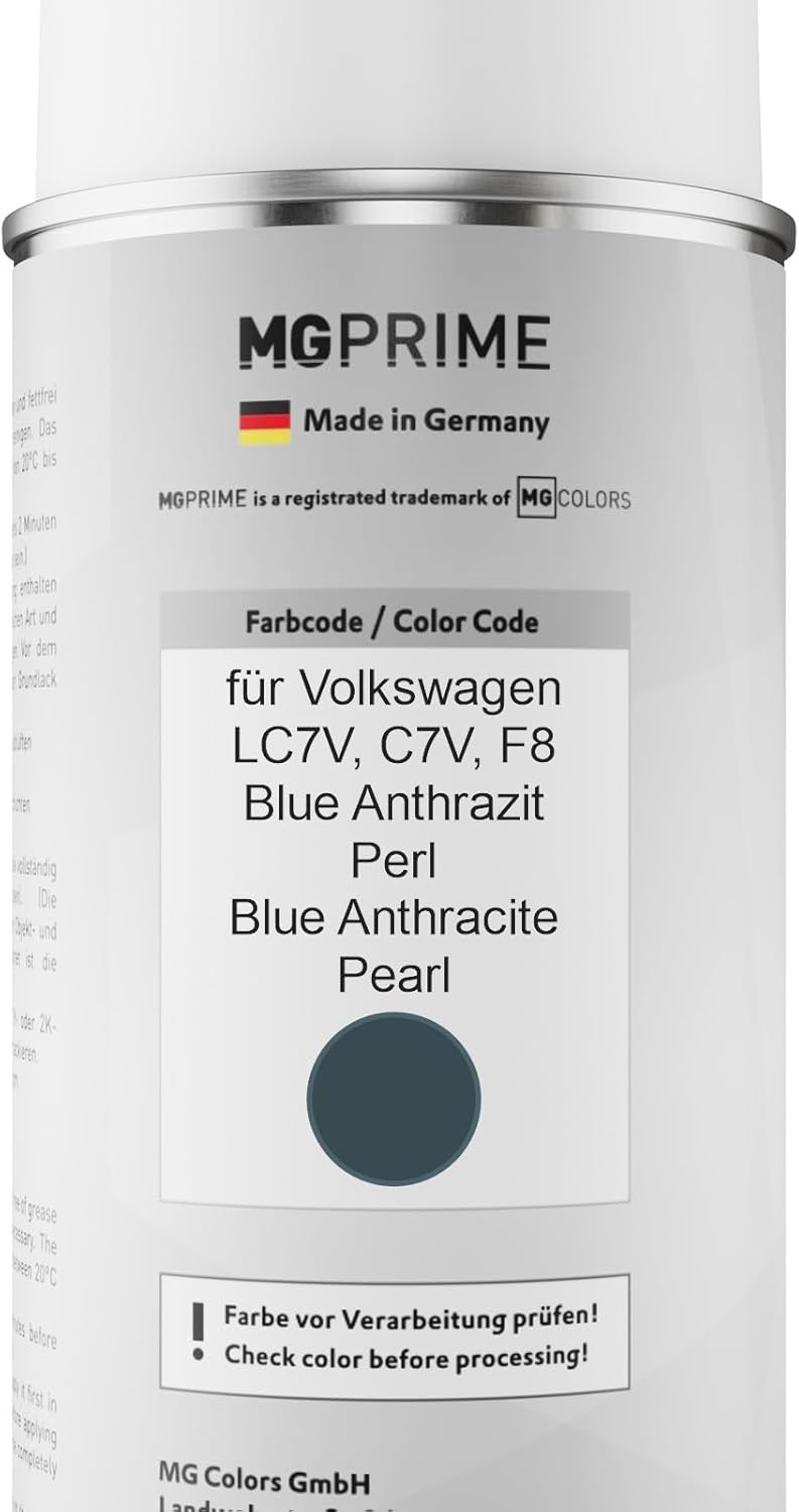 MG PRIME Autolack Sprühdosen Set für Volkswagen VW LC7V / C7V / F8 Blue Anthrazit Perl/Blue Anthraci