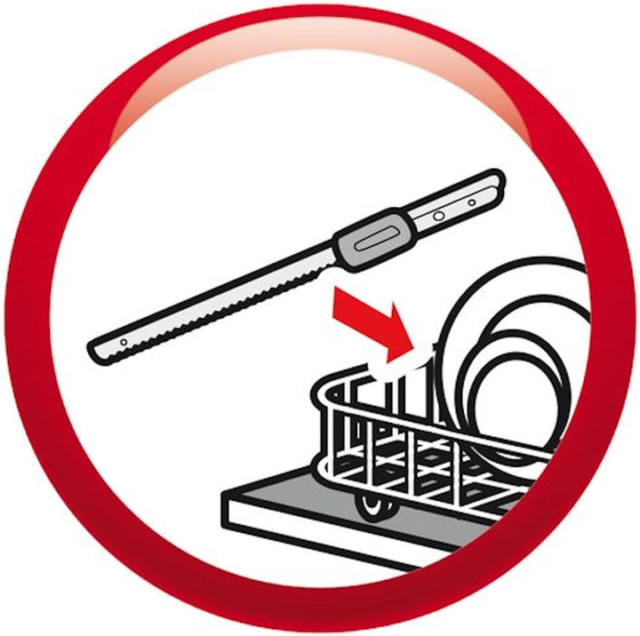 Tefal 8523.31 Elektrisches Messer | 100 Watt | Edelstahlkling | geeignet für Tiefkühl-Gut | weiss/gr