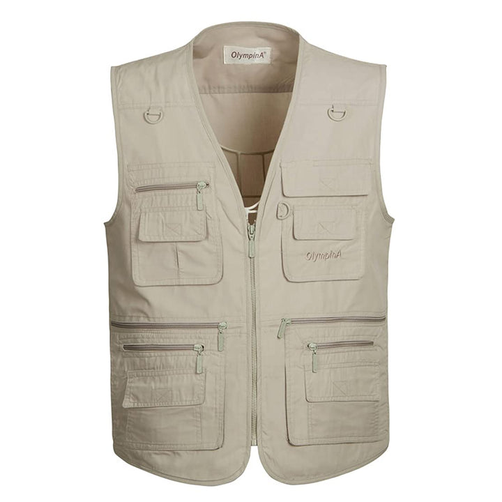 Herren Leichte Freizeitweste, Outdoor, Herren, mehrere Taschen, Weste, Casual, Sportjacke, Journalis