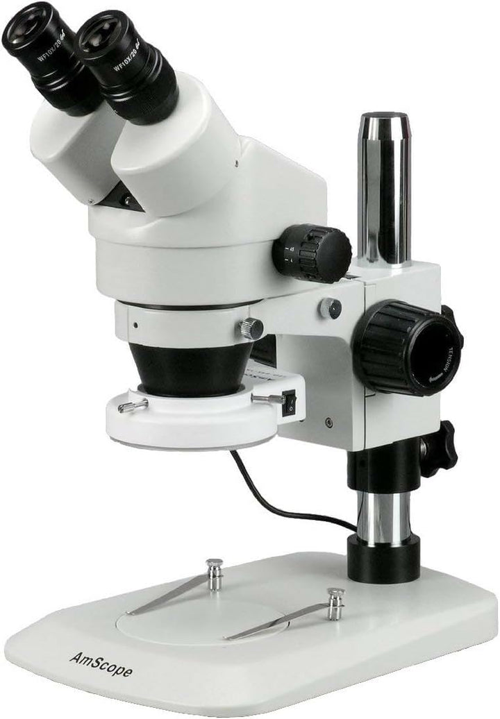 AmScope SM-1BN-64S Inspektion Sezierständer Zoom Stereomikroskop mit 64-LED-Licht, 7X-45X, Weiss