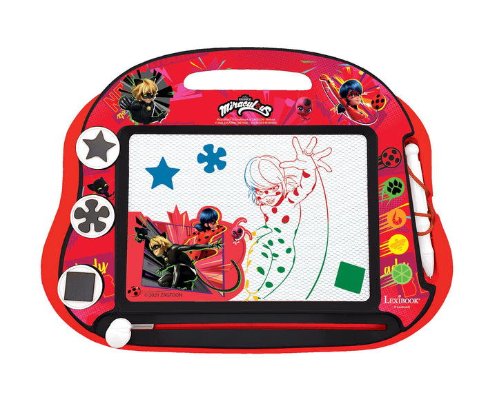 Lexibook, Miraculous Ladybug Cat Noir, Magische magnetische Helfer auf Vier Pfoten Zeichentafel, Mag