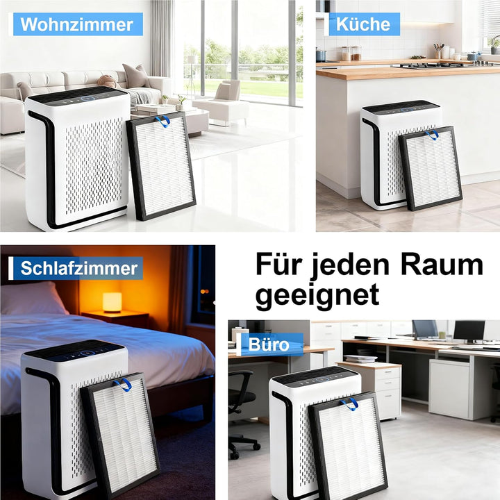 Vital 100S Filter für Levoit Luftreiniger, 2er Pack H13 HEPA Ersatzfilter mit Aktivkohle gegen Feins