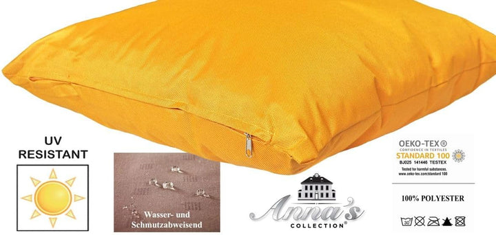 JACK 4X Outdoor Lounge Kissen 30x50cm viele Farben Dekokissen inkl. Füllung Wasserfest Sitzkissen Ga