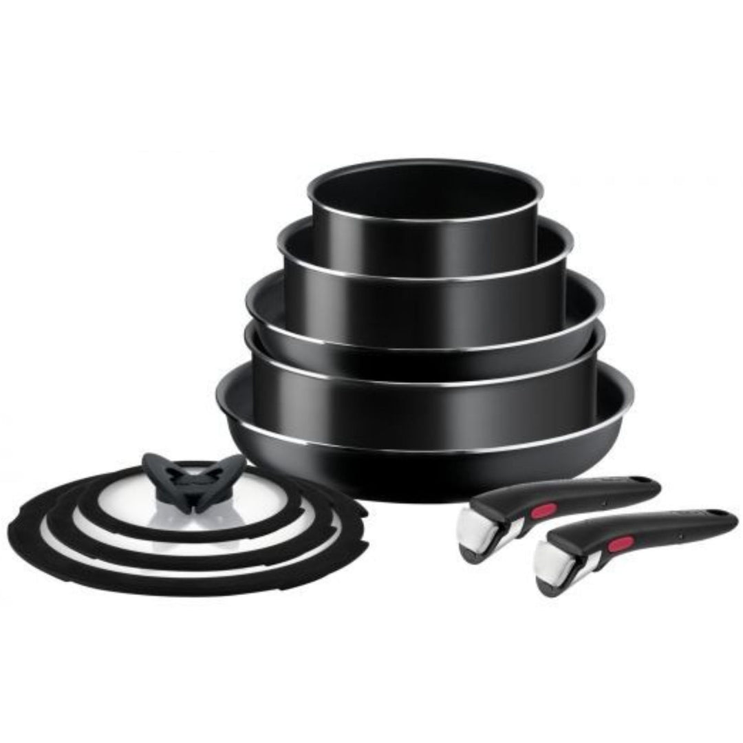 TEFAL Ingenio L1549042 Easy Cook & Clean Bratpfannen & Töpfe mit Antihaftbeschichtung, 10 Stück, Sch