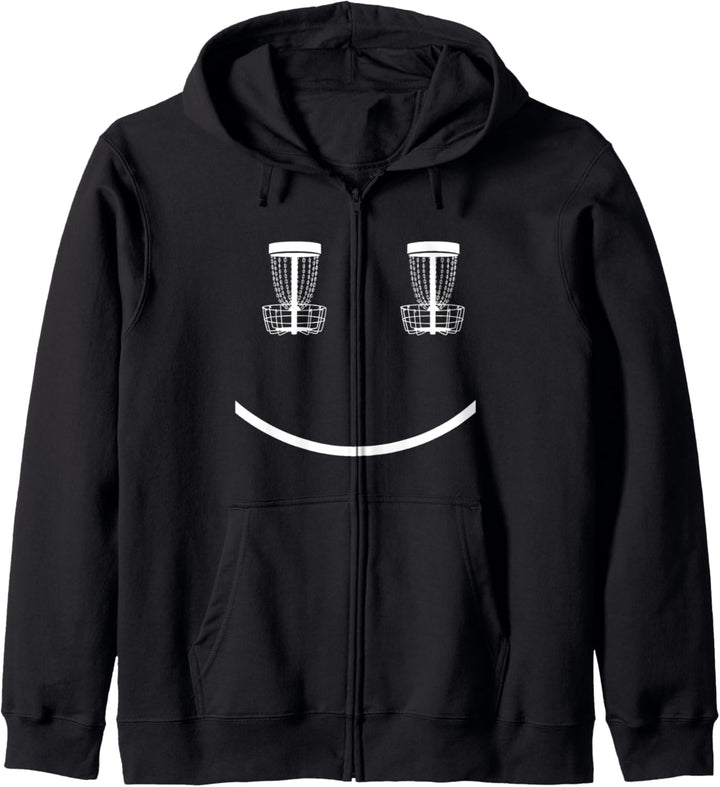 Disc Golf Funny Disc Golf Korb Smile Design Kapuzenjacke