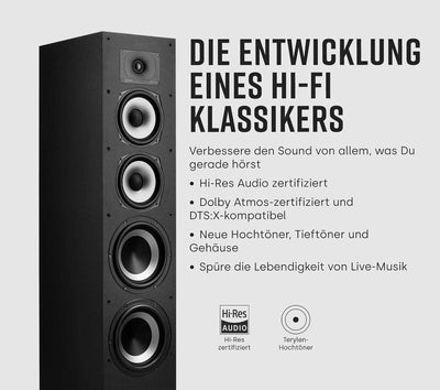 Polk Audio Monitor XT70 Hochauflösender Standlautsprecher, HiFi Und Heimkino Lautsprecher, Hi-Res Ze