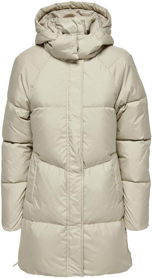 ONLY Damen Mantel ONLALICIA DOWN HOOD COAT OTW L crockery, L crockery