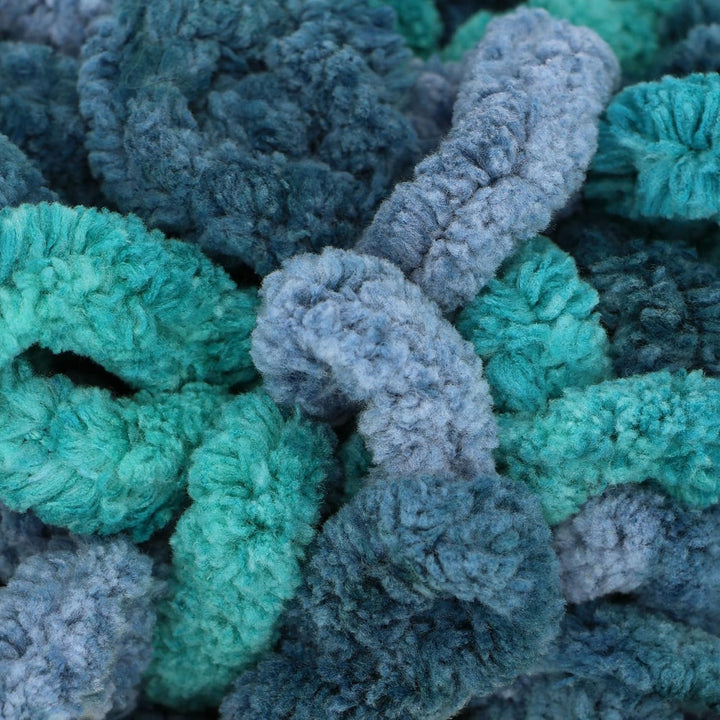 JubileeYarn Fun Fingerschlaufen-Garn – Polyester Jumbo Weight Loop Garn – 100g/Knäuel – Poseidon – 5