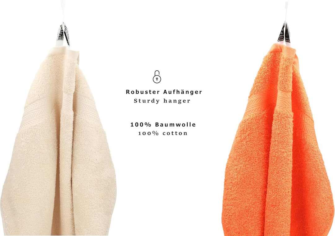 Betz 10-TLG. Handtuch-Set Premium 100% Baumwolle 2 Duschtücher 4 Handtücher 2 Gästetücher 2 Waschhan
