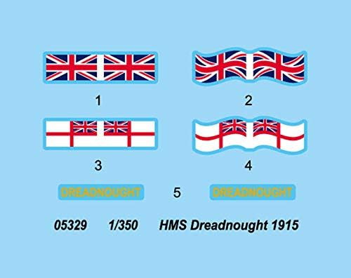 Trumpeter 05329 Modellbausatz HMS Dreadnought 1915, Mittel