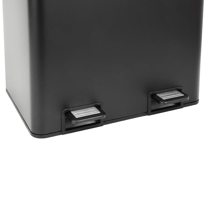 SVITA TMH2X30 Mülleimer 60L Mülltrennsystem 2 Fächer 2x15L Softclose-Deckel Pedal versteckbar Kunsts
