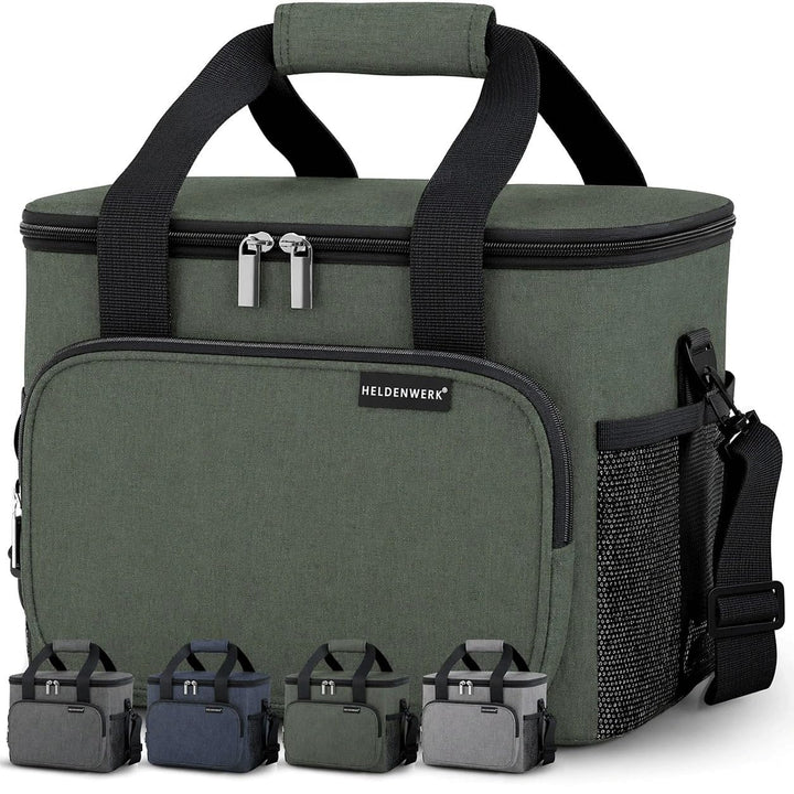 HELDENWERK Kühltasche Gross faltbar - Isolierte Kühlbox Thermotasche auslaufsicher &amp; wasserdicht - P