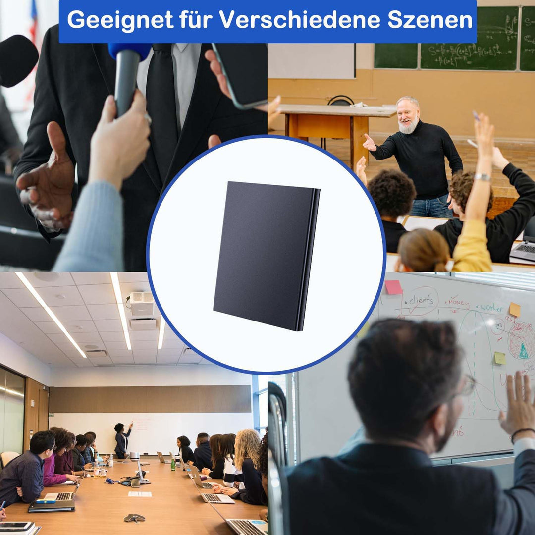 Mini-Diktiergerät, 64 GB, professioneller Sprachrekorder mit Sprachaktivierung, 60 Stunden Aufnahme,