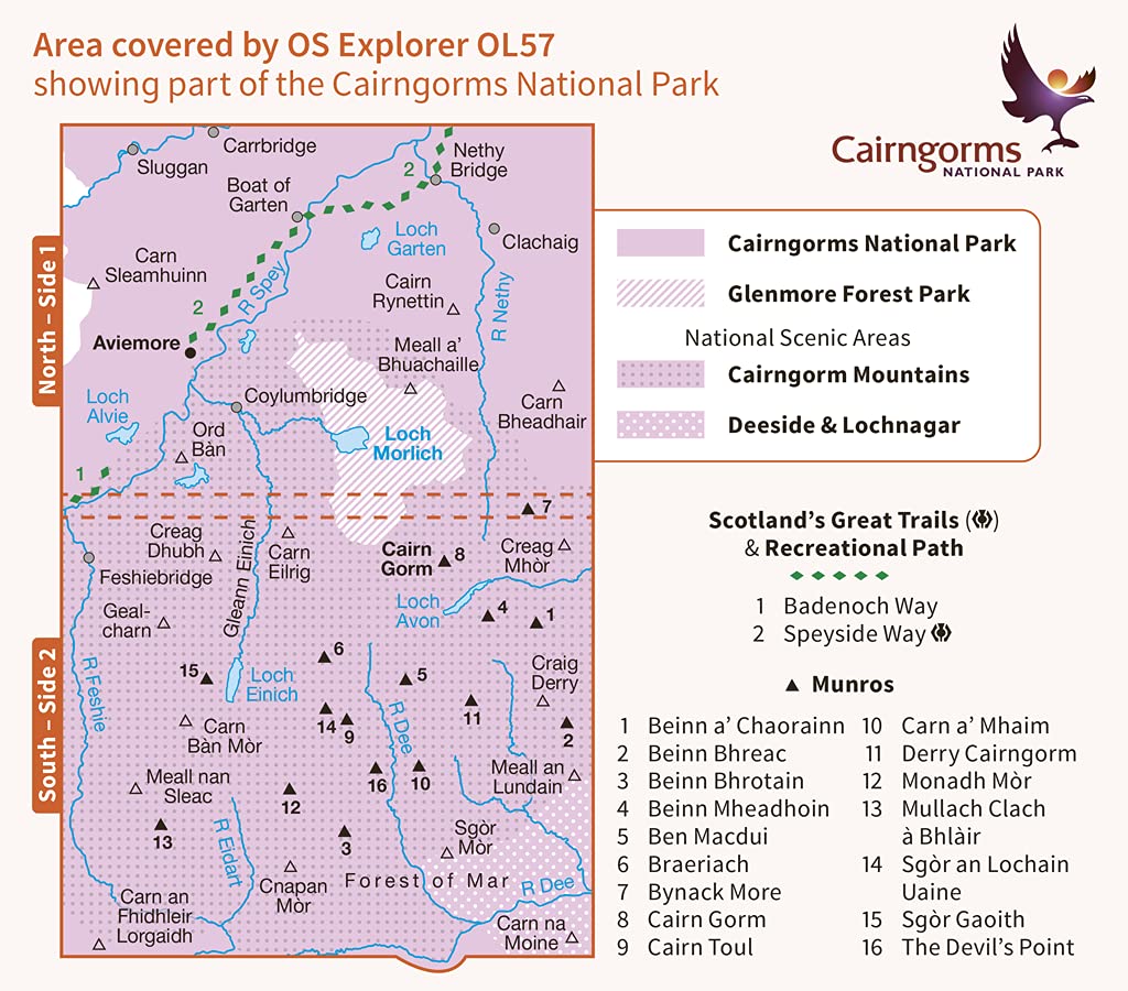 Cairn Gorm & Aviemore, Loch Morlich (OS Explorer Map), Karte