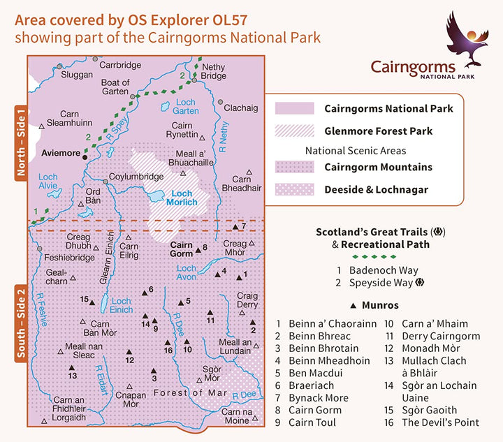 Cairn Gorm & Aviemore, Loch Morlich (OS Explorer Map), Karte