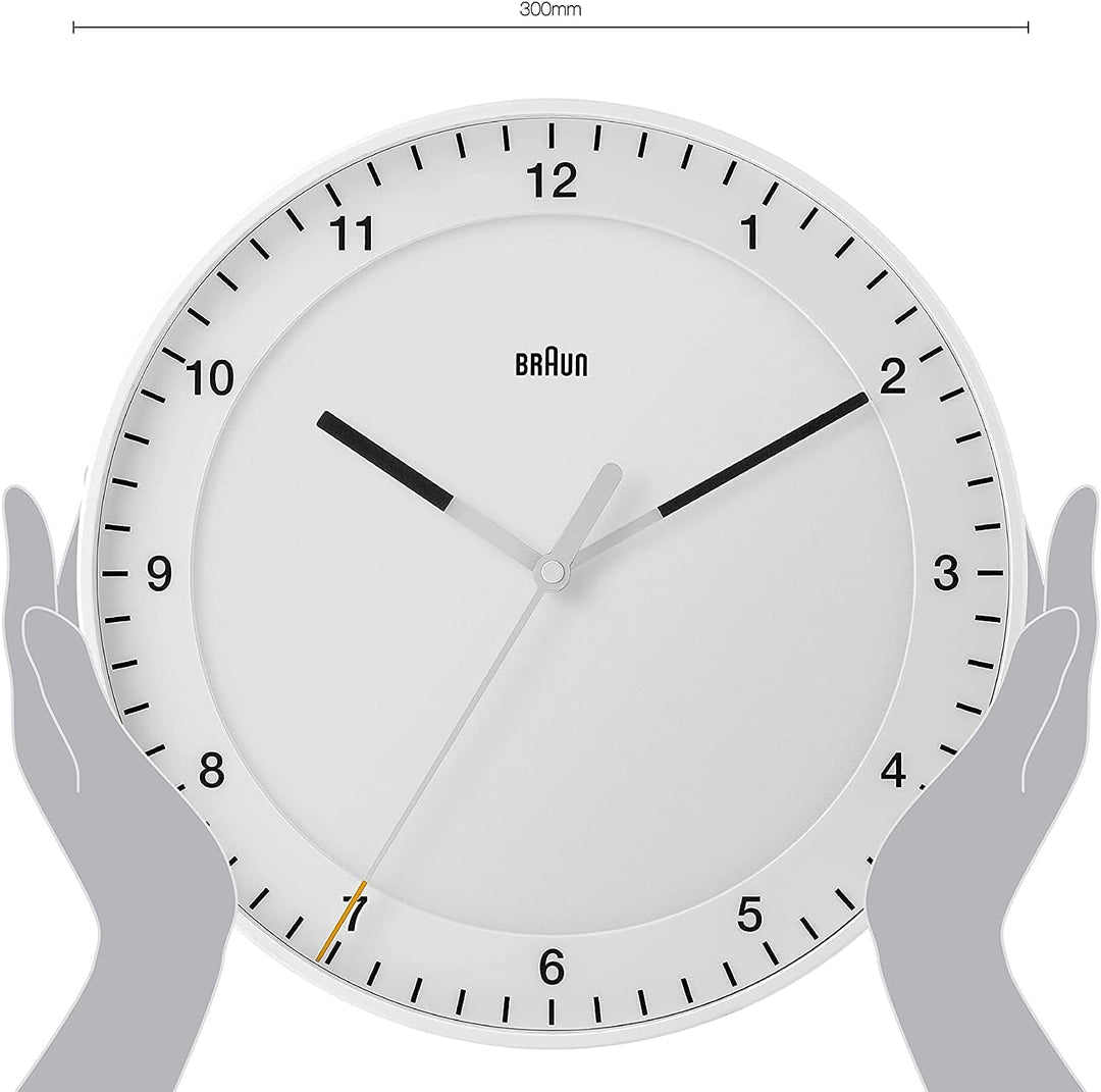 Braun Klassischer Mixed Analog Wanduhr Zuhause Geschenke mit ruhiges Quarzuhrwerk, leicht lesbares Z