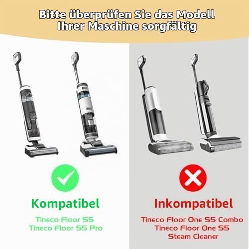 Zubehörset für Tineco Floor One S5/S5 Pro Nass-Trocken Ersatzteile, Bürstenrolle und Filter Ersatzte