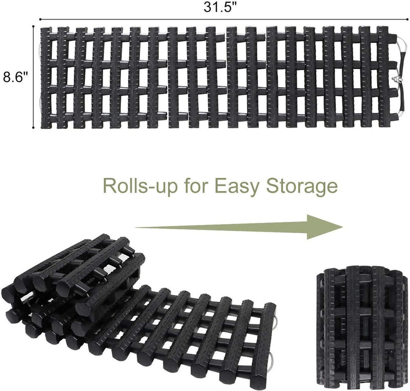 Jolitac 2 Stück Traktionshilfe Anfahrhilfe Anfahrtshilfe Set Sandmatte Tracking Mat bei Schnee, EIS