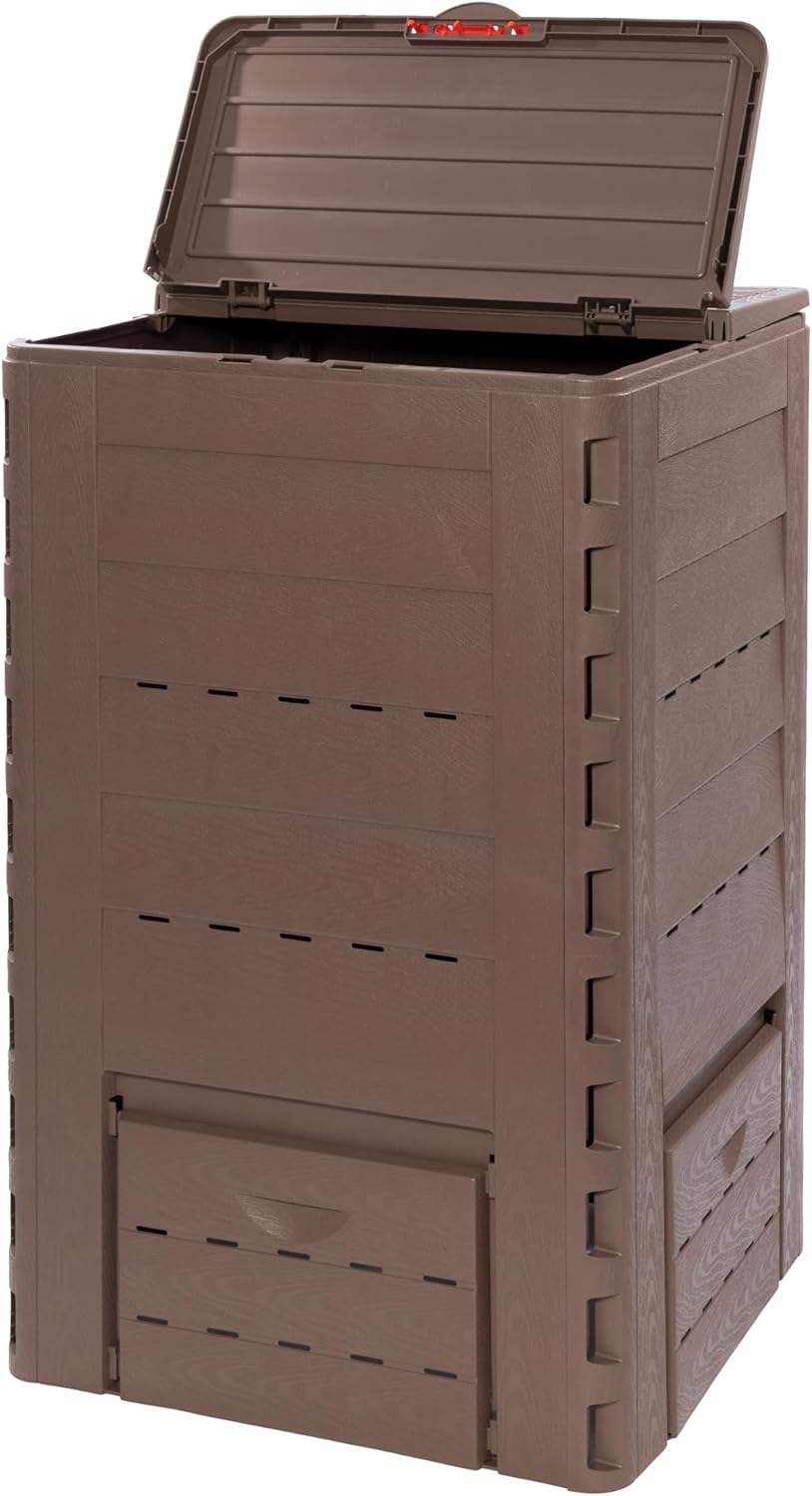 Thermoquick –Schnellkomposter Holz Pro-Line 400 L (L x B x H 65 x 65 x 101 cm, Farbe Braun, Leichter