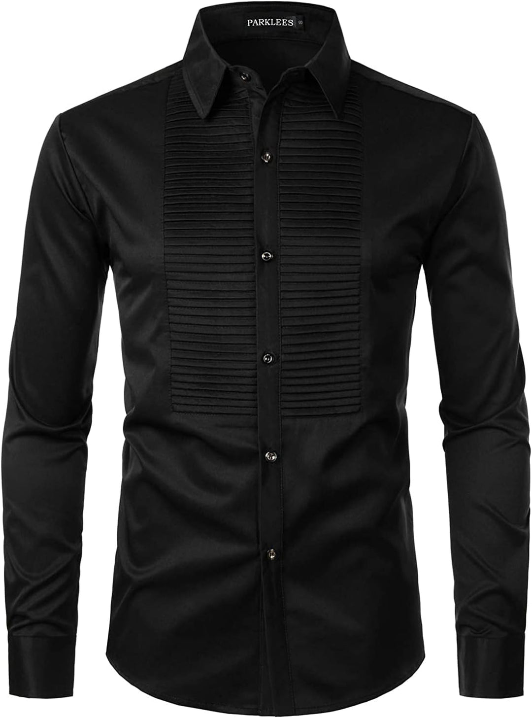 PARKLEES Herren-Smokinghemd, schmale Passform, langärmelig XXL Zzcl56-black, XXL Zzcl56-black