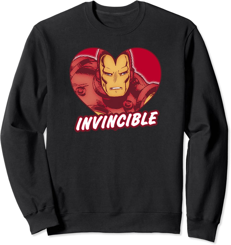 Marvel Iron Man Invincible Heart Shaped Portrait Sweatshirt