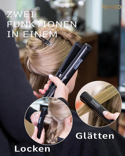 TONDEO Glätteisen CERION PLUS 3.0 | Haarglätter zum Locken und Glätten der Haare | Von Profi-Friseur