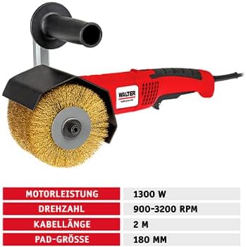 WALTER Bürstenschleifer 1300W – Leistungsstarker Walzenschleifer, Schleifmaschine für Aussenrenovier